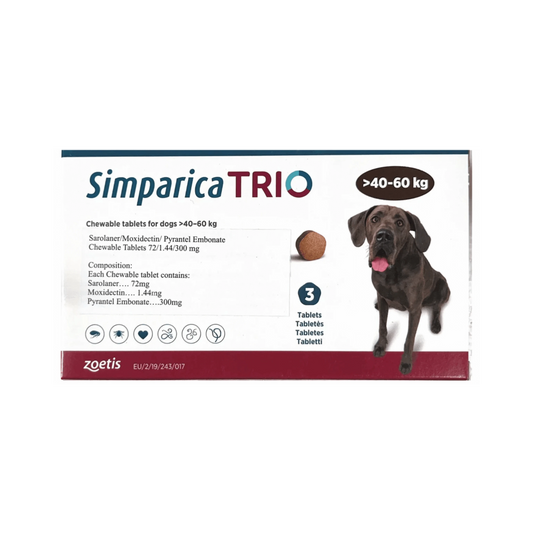 SIMPARICA TRIO (40KG TO 60KG) TABLET - Animeal