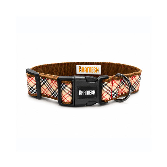 ARAMESH Classic Plaid Cotton Collar & Leash Set