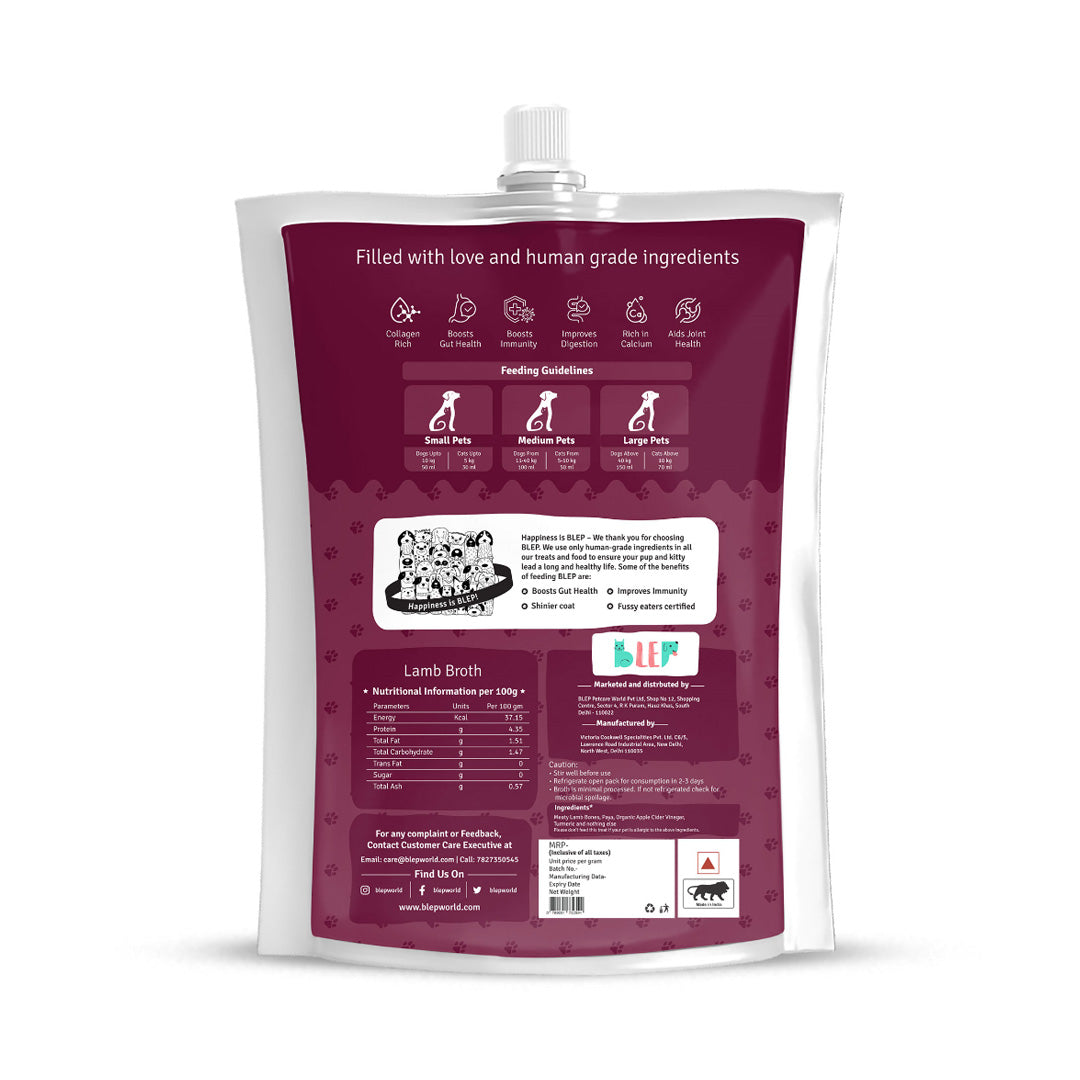 BLEP Lamb Broth for Cats & Dogs | 100ml | 5 Pack