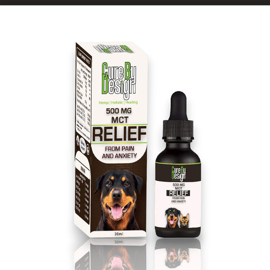 Cure By Design Relief for Dogs & Cats | 500mg CBD(MCT) 30ml