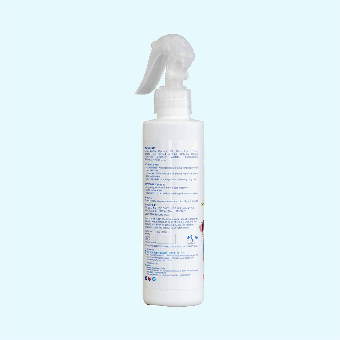 Freossi Soothing Spray - Conditioner & Detangling Spray for Dogs & Cats