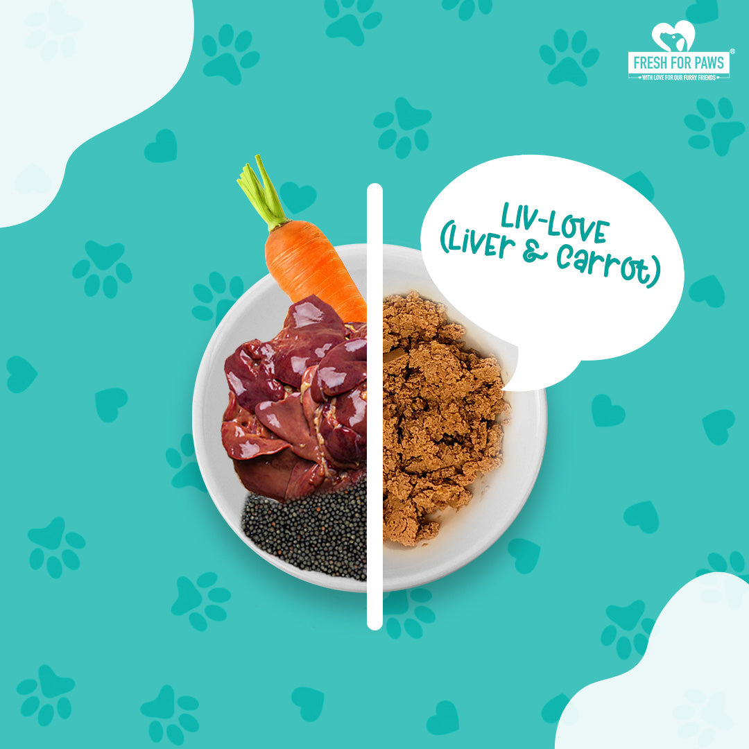 Fresh For Paws Liv Love Liver & Carrot Meal Topper for Dogs | Grain-Free