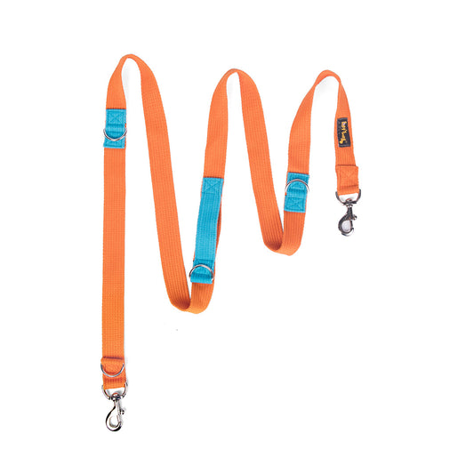 Let's Wag Multi purpose Dog Leash - Orange