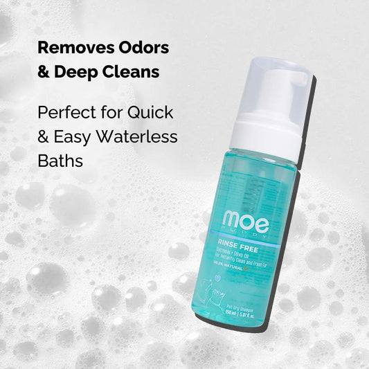Moe Puppy Rinse Free - Dry Shampoo - For Dogs & Cats