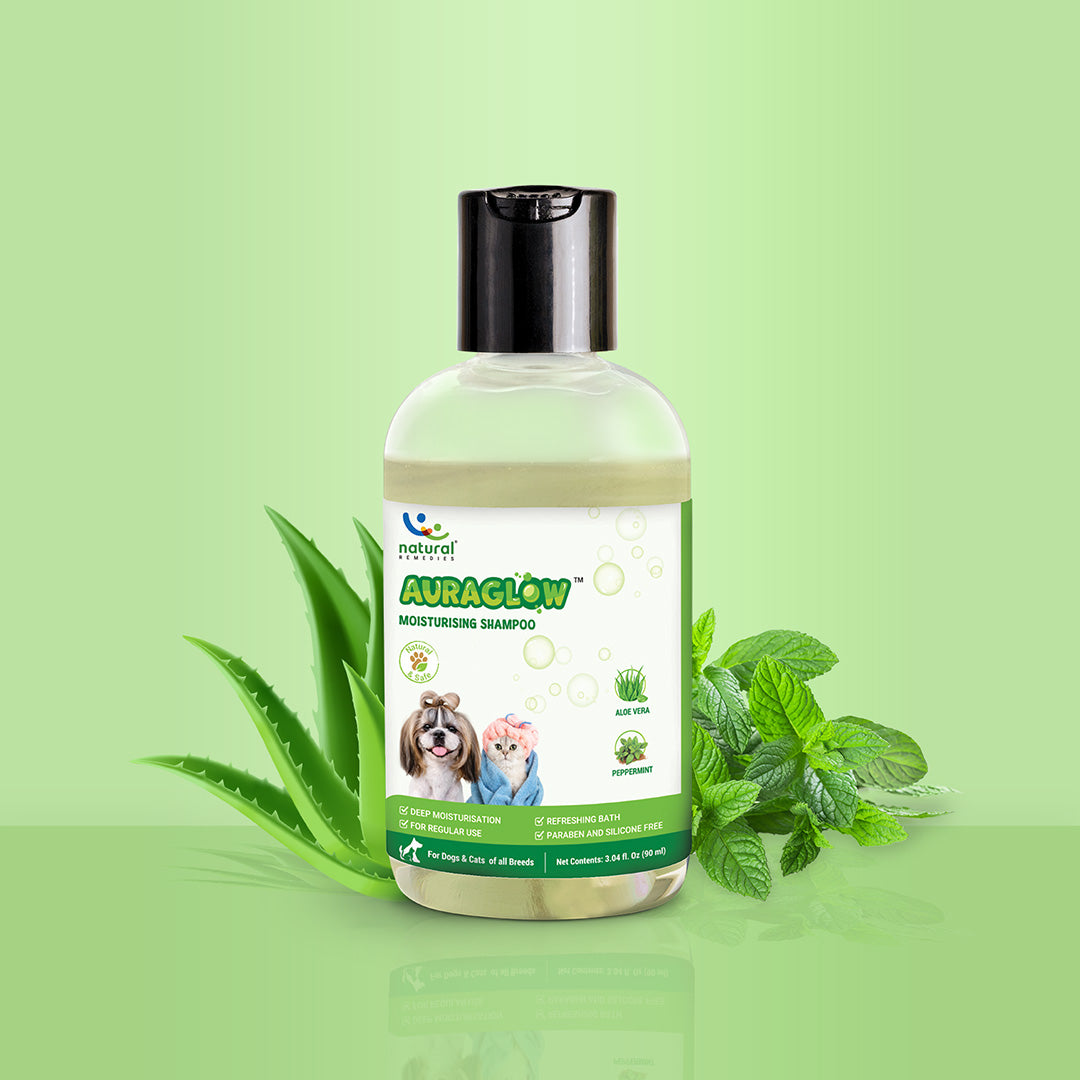Pet natural remedies AURAGLOW MOISTURIZING SHAMPOO 90 ml
