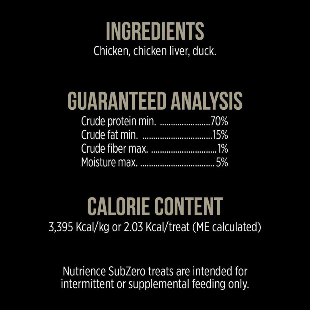 Nutrience Dog Freeze dried Chicken Breast, Chicken liver, Duck Treat- 70g