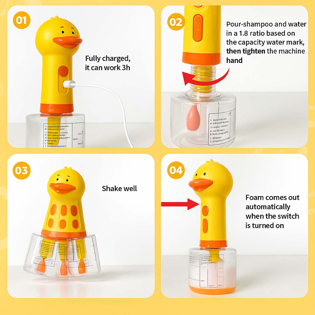 Talking Dog Club Oh Duck Shampoo Dispenser Spray + Free Bath brush