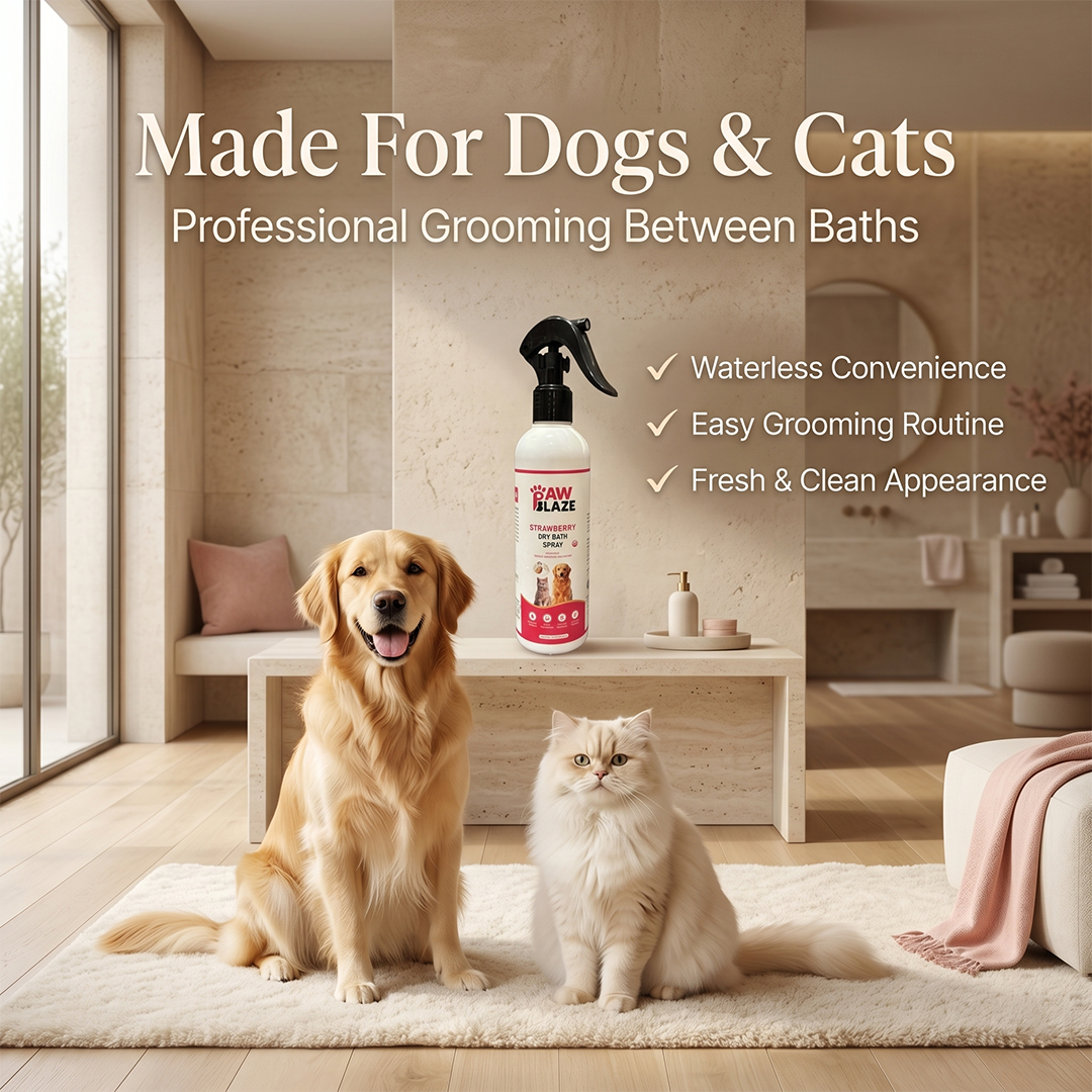 PawBlaze Strawberry Dry Bath (250Ml)