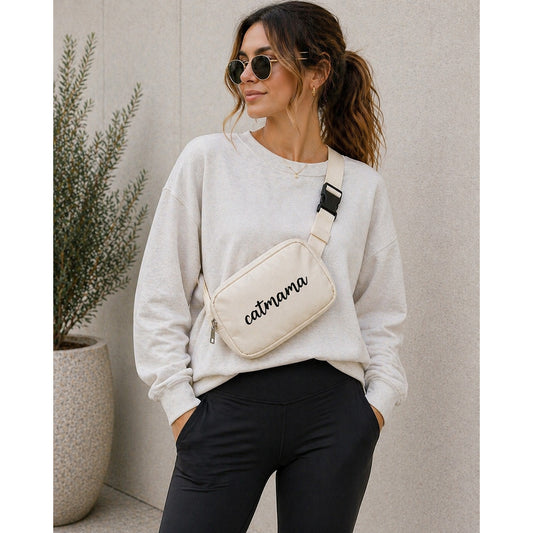 Talking Dog Club Talking Dog Club - Catmama Crossbody Treat & Walk Bag - Cream