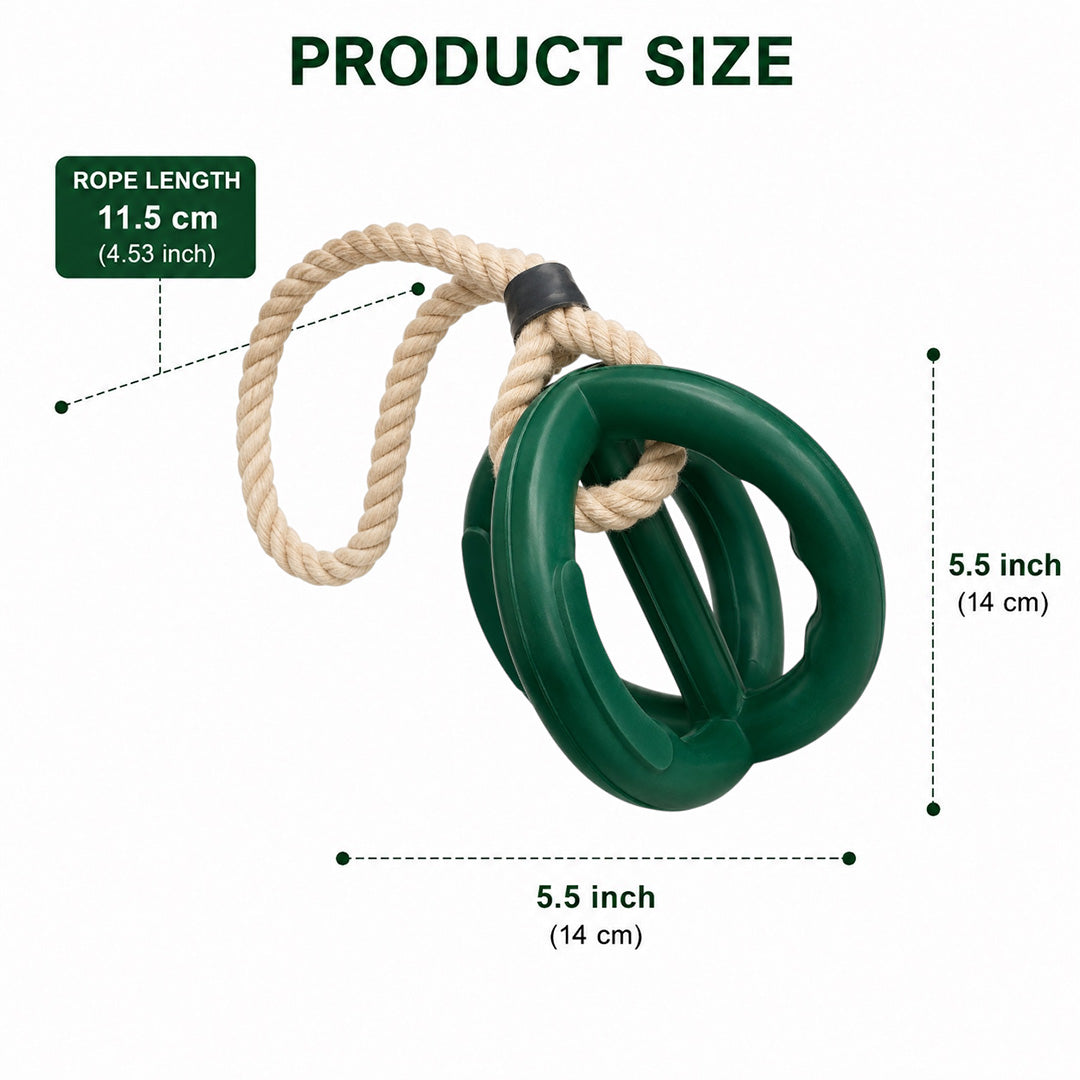 Talking Dog Club Talking Dog Club - Sturdy - Dual Grip Oval Toy with Rope