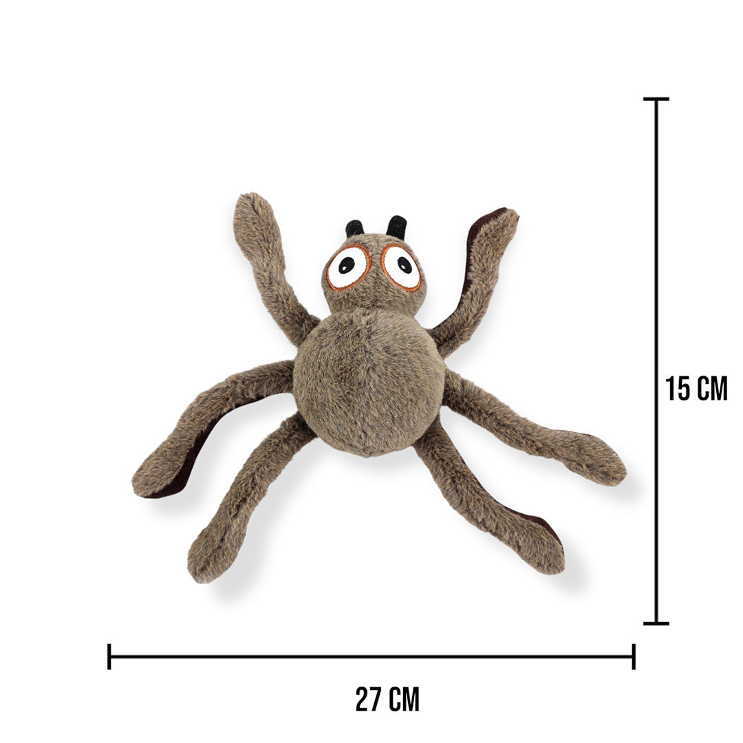Talking Dog Club Itsy Bitsy Spider Plush - Ultrasonic-Silent Squeaker Toy