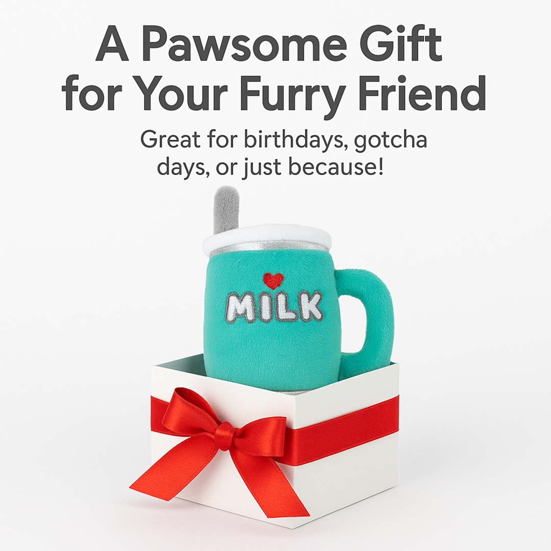 Talking Dog Club Milk Mug Plush Toy for Dogs