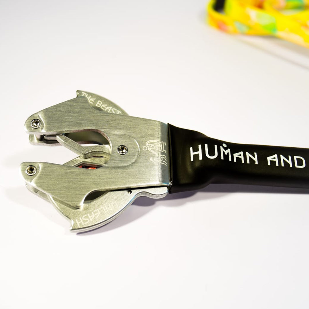HUMAN AND THE BEAST The Super Leash | Silver - Safety Yellow