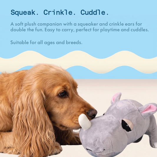 Two & a Half Tails Rocky the Rhino Plush Toy