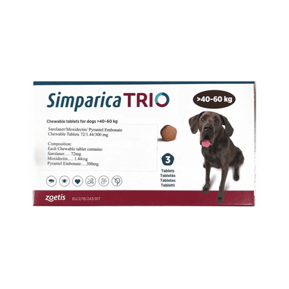 SIMPARICA TRIO (40KG TO 60KG) TABLET - Animeal