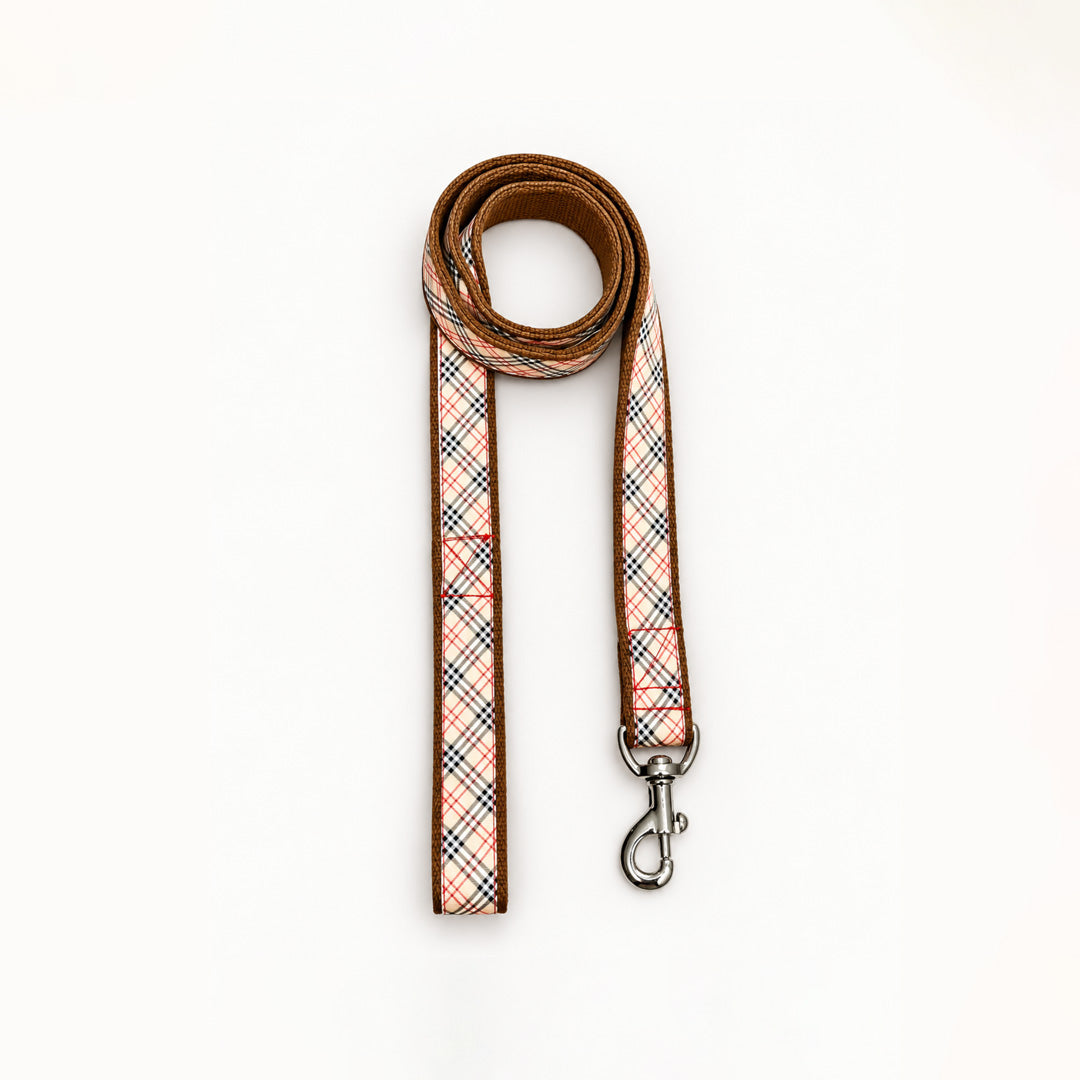 ARAMESH Classic Plaid Cotton Collar & Leash Set