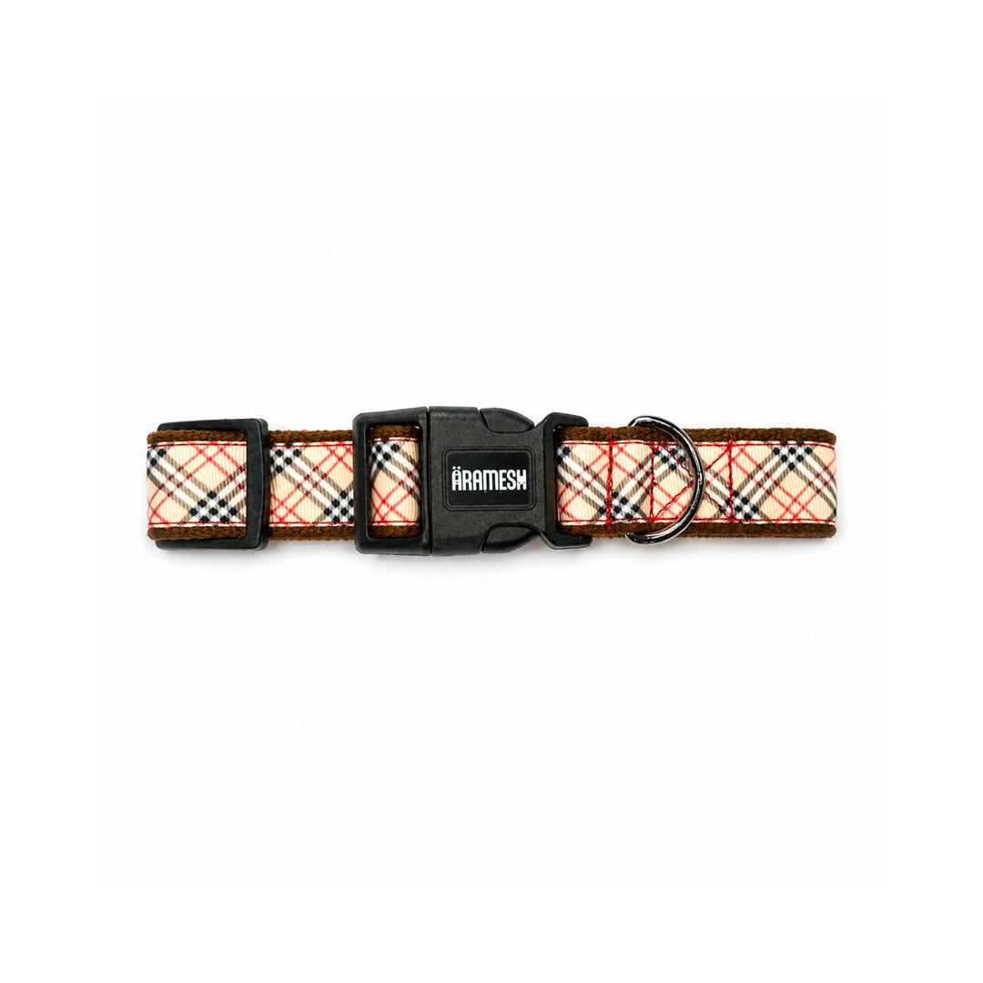 ARAMESH Classic Plaid Cotton Collar & Leash Set