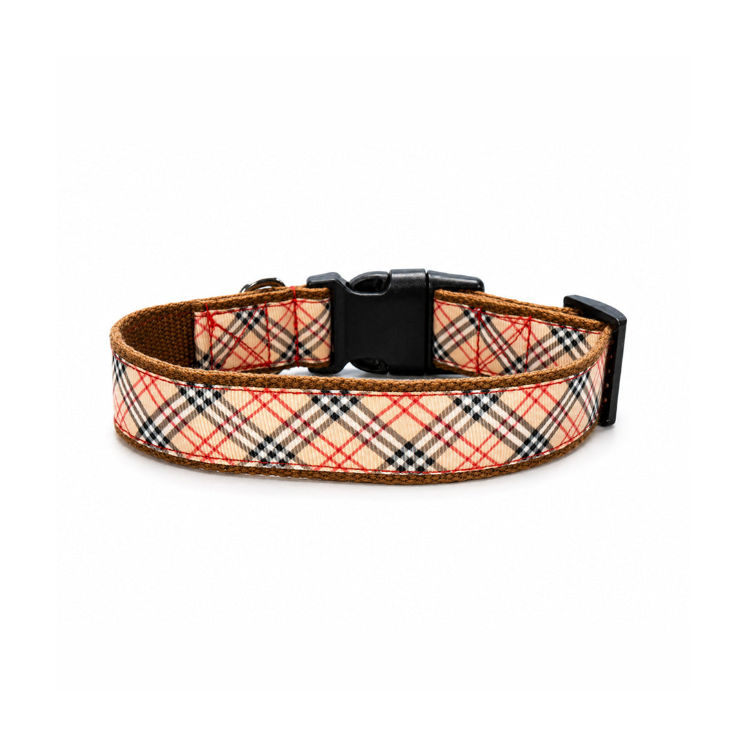 ARAMESH Classic Plaid Cotton Collar & Leash Set