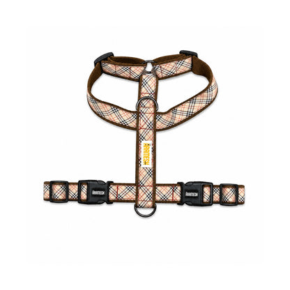 ARAMESH Classic Plaid Cotton Martingale Collar