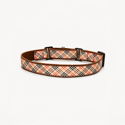 ARAMESH Classic Plaid Cotton Martingale Collar