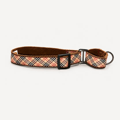 ARAMESH Classic Plaid Cotton Martingale Collar