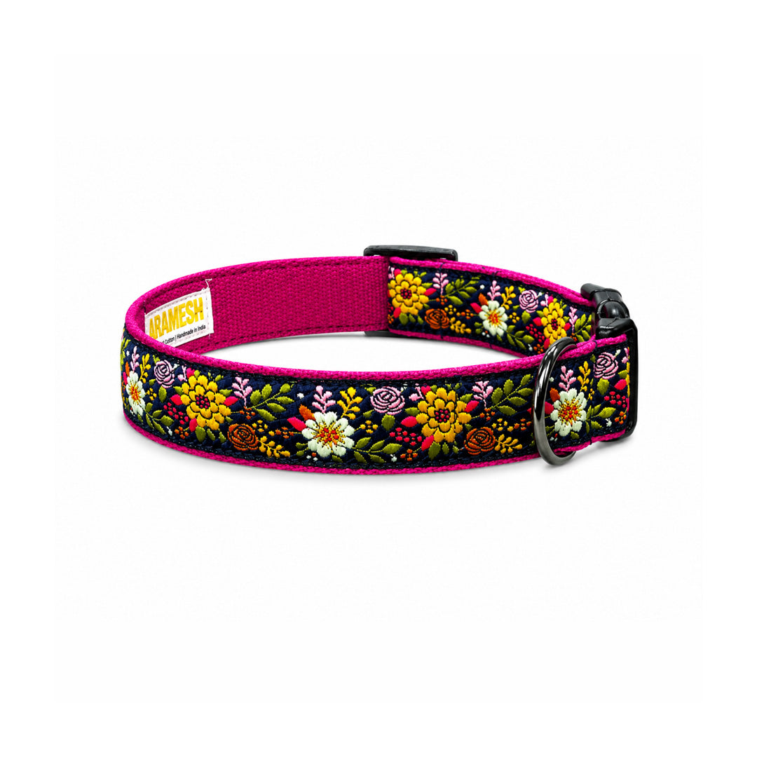 ARAMESH Coastal Bloom Cotton Collar & Leash Set
