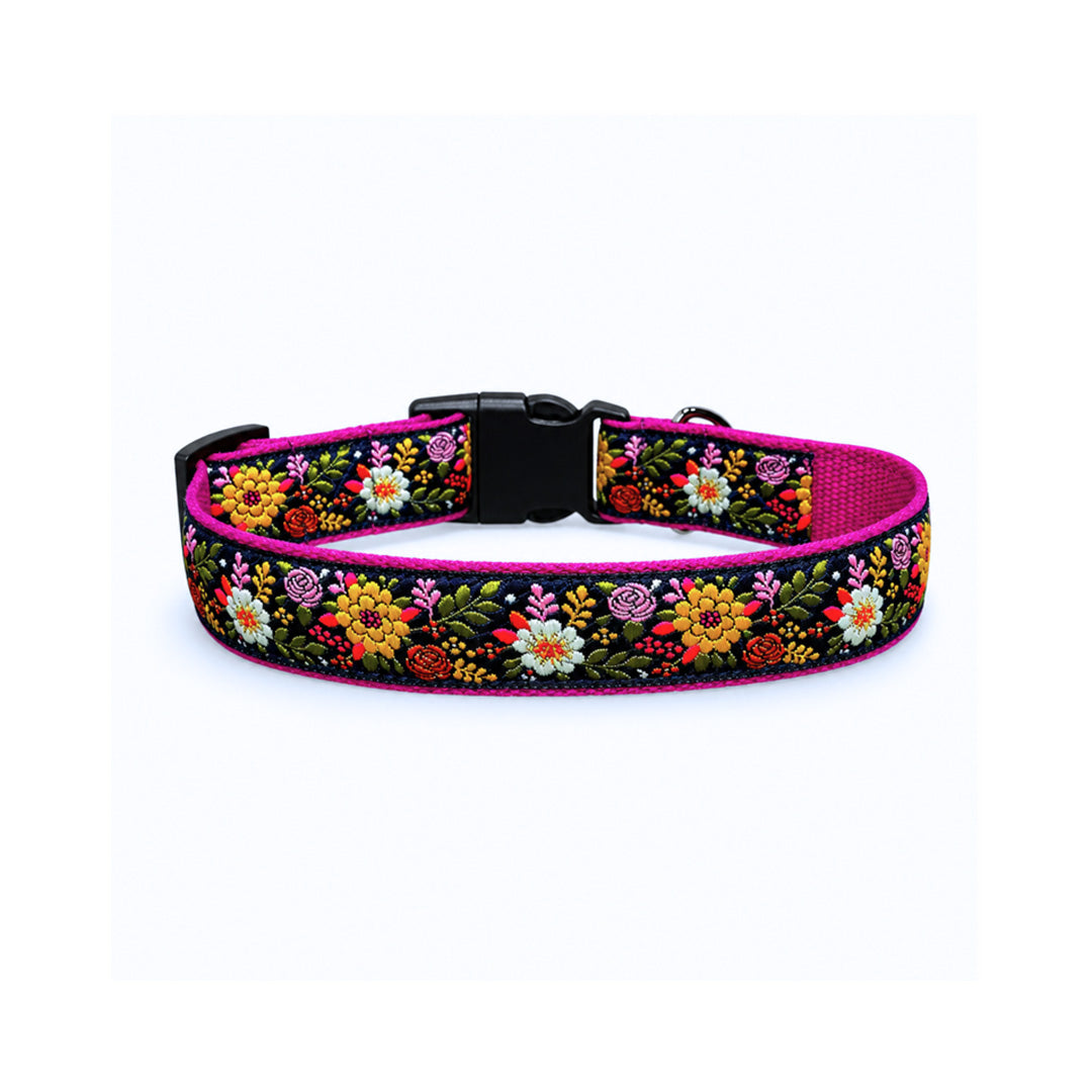ARAMESH Coastal Bloom Cotton Collar & Leash Set