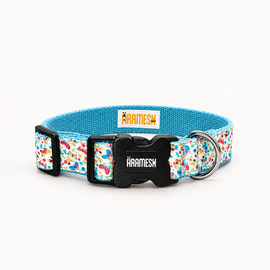 ARAMESH Dancing Wings Cotton Collar & Leash Set