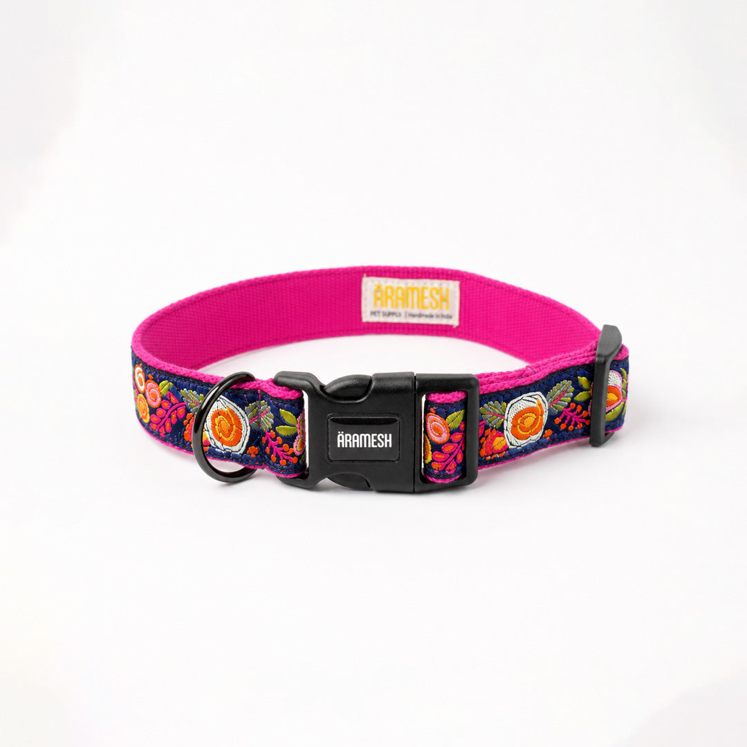 ARAMESH Gulzaar Cotton Collar & Leash Set