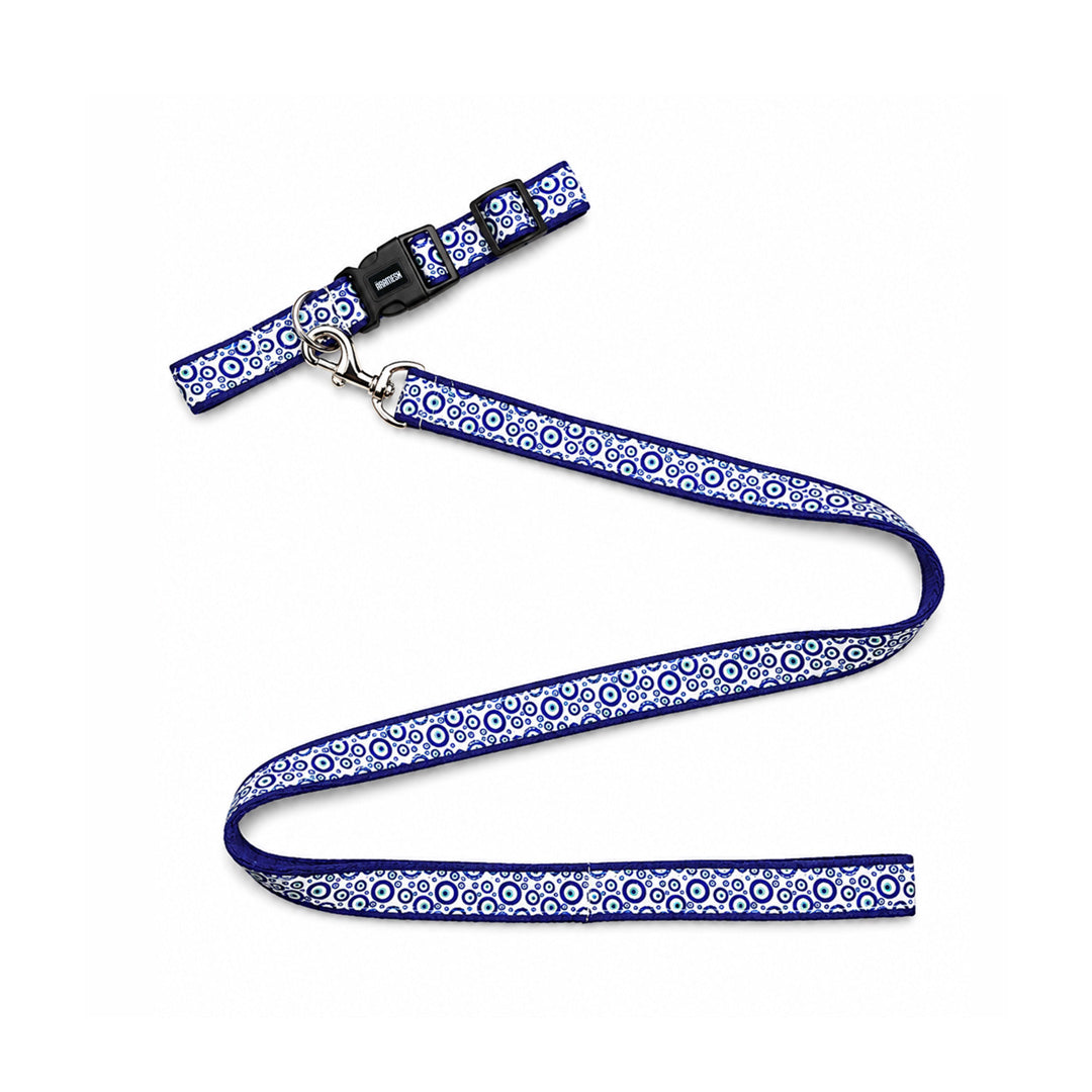 ARAMESH Nazar Charm Cotton Collar & Leash Set