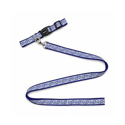 ARAMESH Nazar Charm Cotton Collar & Leash Set