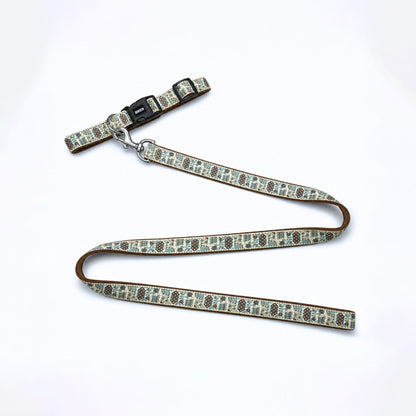 ARAMESH Sultan Paws Cotton Collar & Leash Set