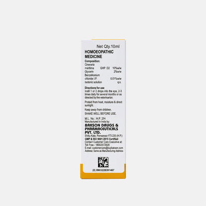 Bakson Veterinary CINERARIA MARITIMA EYE DROPS