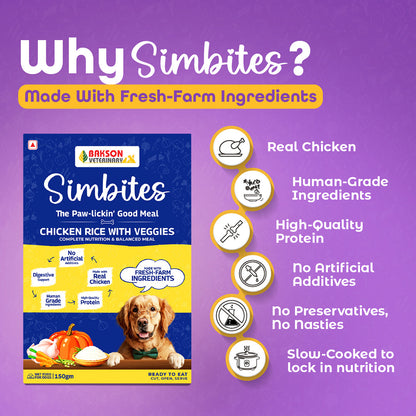 Bakson Veterinary Simbites – Chicken Rice with Veggies Wet Food