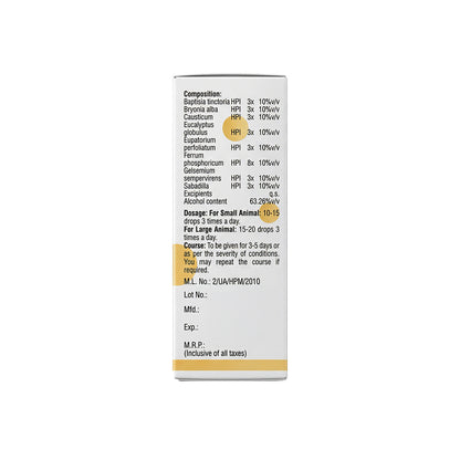 Bakson Veterinary V-1(Influenza &fever Drops)