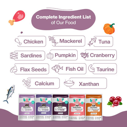 BLEP All Recipes Cat Wet Food Trial Pack | 50g | 5 Pack