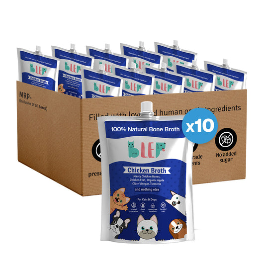 BLEP Chicken Broth for Cats & Dogs | 100ml | 10 Pack