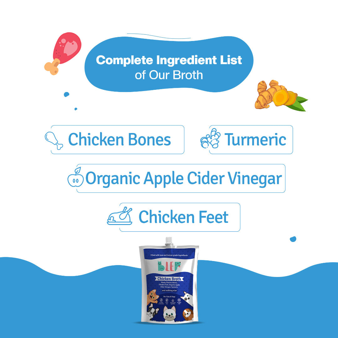 BLEP Chicken Broth for Cats & Dogs | 100ml | 10 Pack