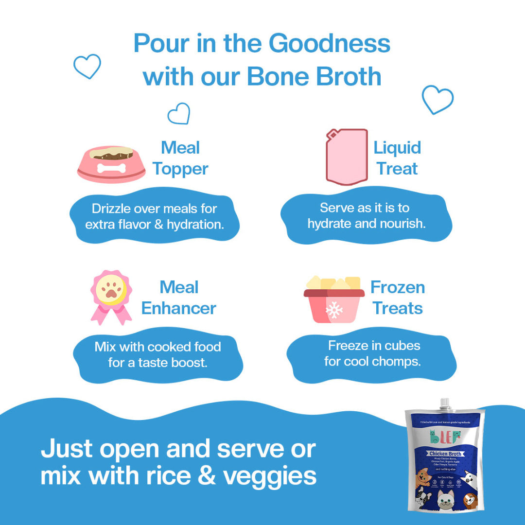 BLEP Chicken Broth for Cats & Dogs | 100ml | 10 Pack