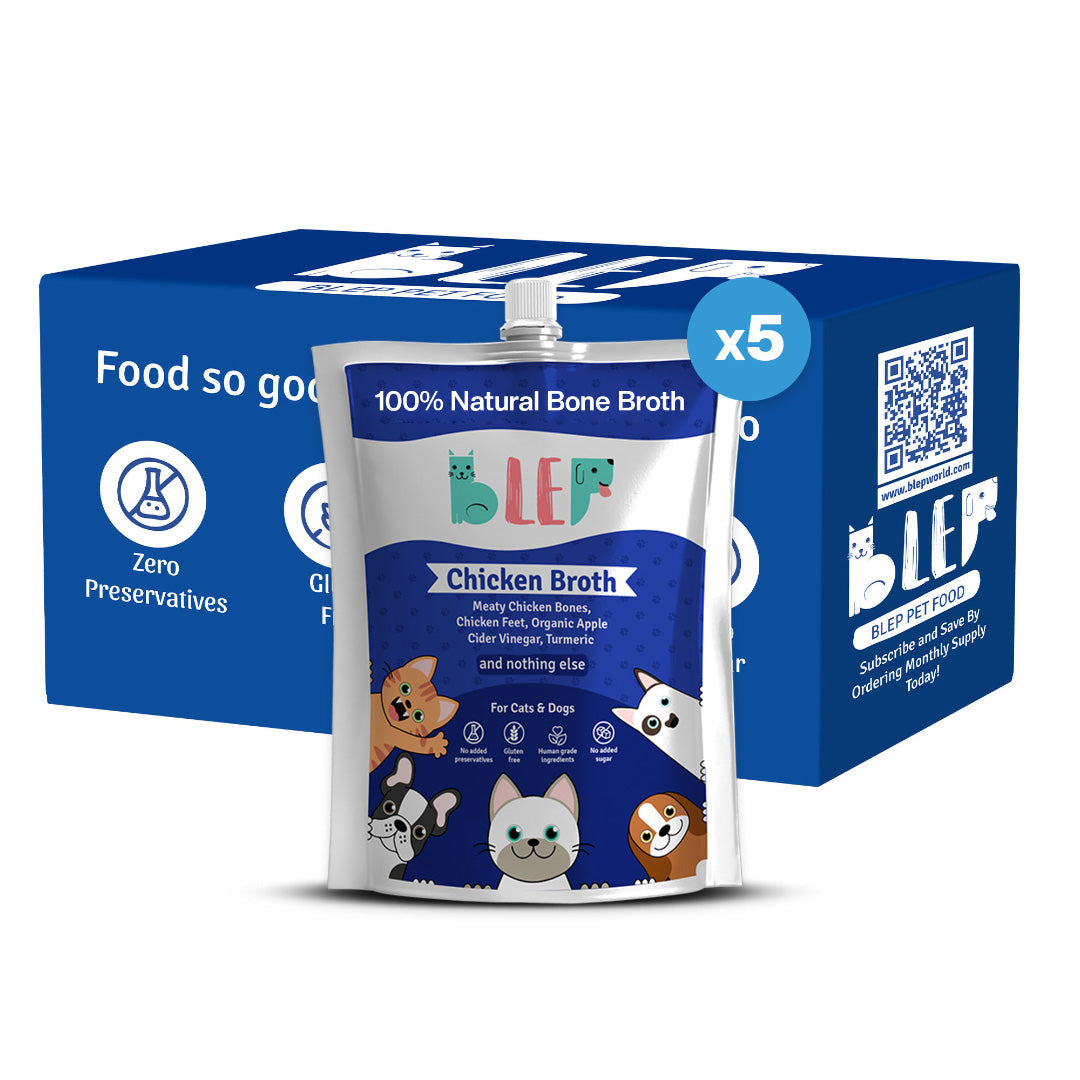 BLEP Chicken Broth for Cats & Dogs | 100ml | 5 Pack