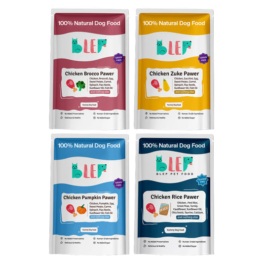 BLEP Pack of All Chicken Recipes of Dog Wet Food | 100g |4 Pack