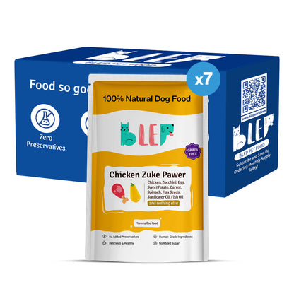 BLEP Chicken Zucchini Dog Wet Food| 100g | 7 Packs