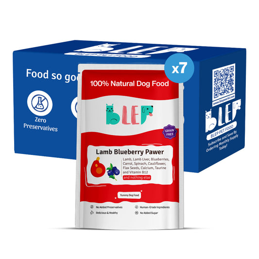 BLEP Lamb Blueberry Dog Wet Food Trial Pack | 100gm | 7 Pack