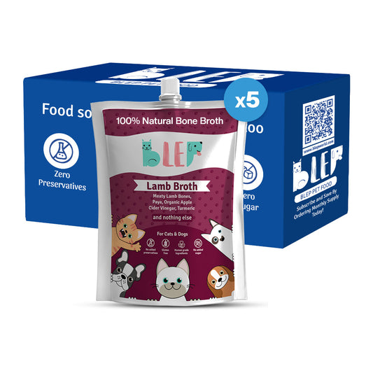 BLEP Lamb Broth for Cats & Dogs | 100ml | 5 Pack