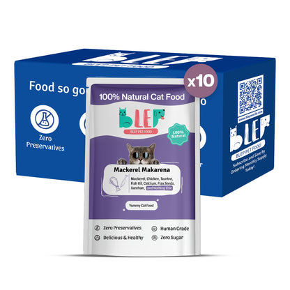 BLEP Mackerel Makarena Cat Wet Food |50g |10 Pack