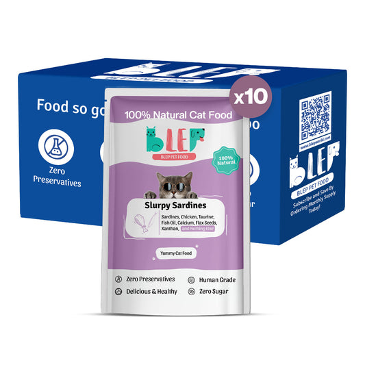 BLEP Slurpy Sardines Cat Wet Food Trial Pack  | 50 g | 10 Pack