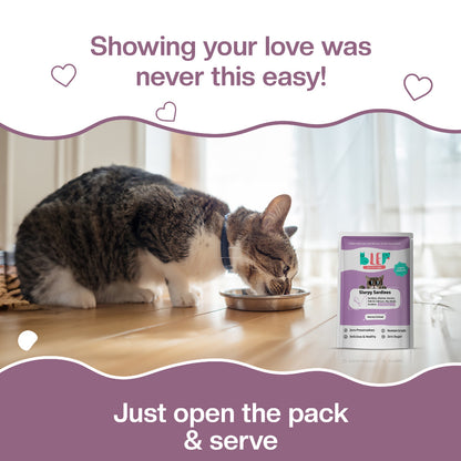 BLEP Slurpy Sardines Cat Wet Food Trial Pack  | 50 g | 10 Pack