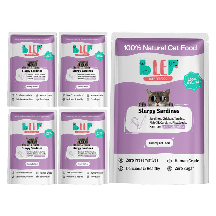 BLEP Slurpy Sardine Cat Wet Food | 50 g | 5 Pack