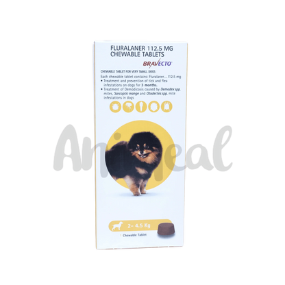 BRAVECTO (2-4.5KG) DOG TABLET - Animeal