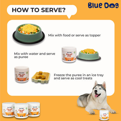 Bluedog Poopfix Prebiotic High Fiber Gut Health Supplement For Dogs